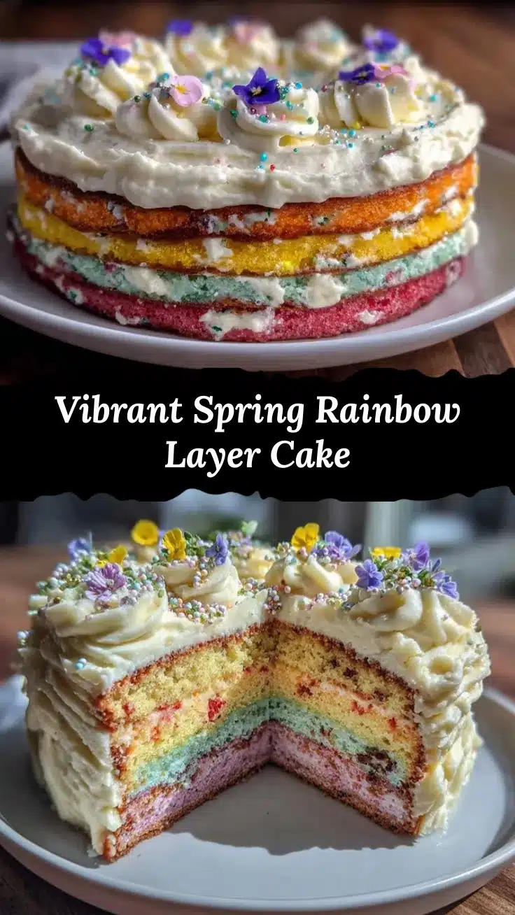 stunning spring rainbow layer cake recipe recipe