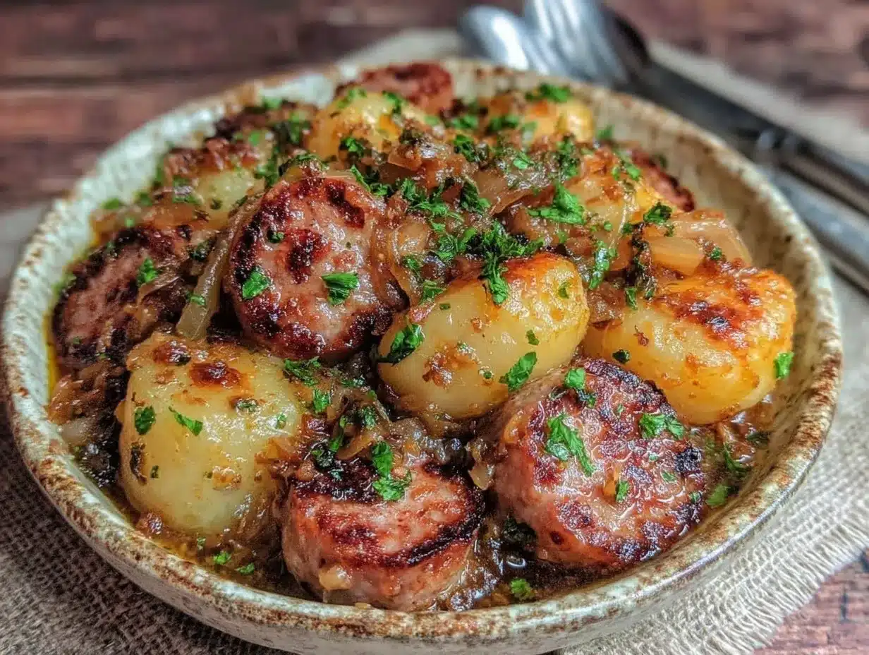 traditional dublin coddle with sausages preparation steps