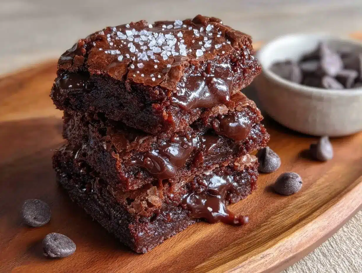 triple chocolate fudge brownies preparation steps