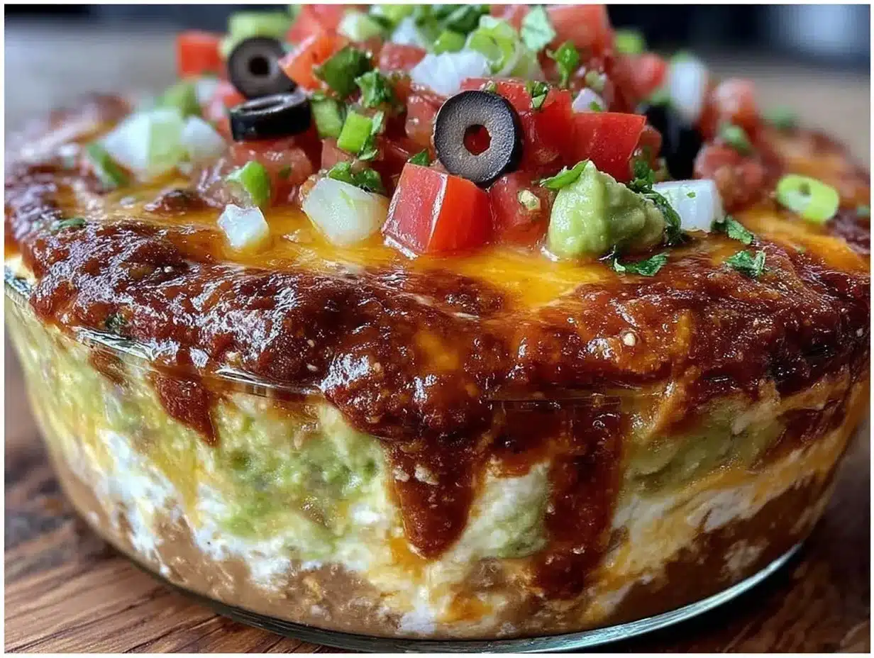 ultimate party 7-layer dip preparation steps