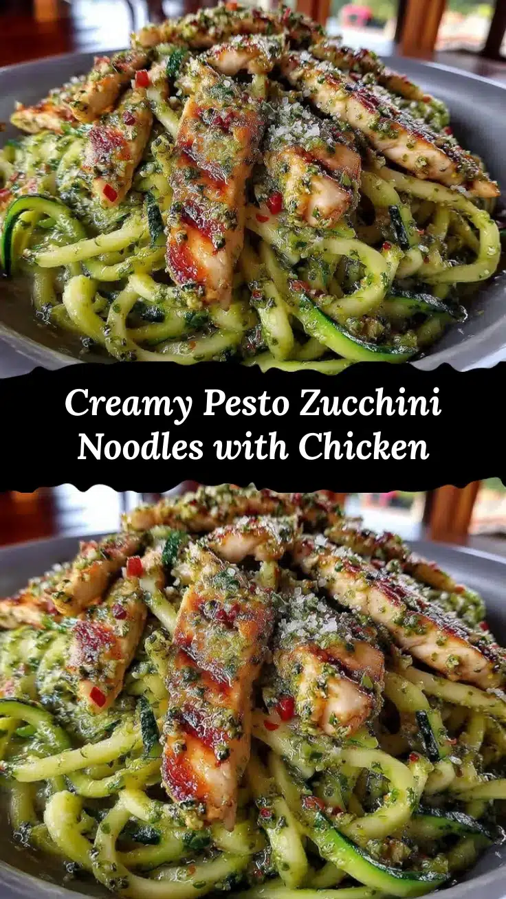 zucchini noodles with pesto and chicken recipe