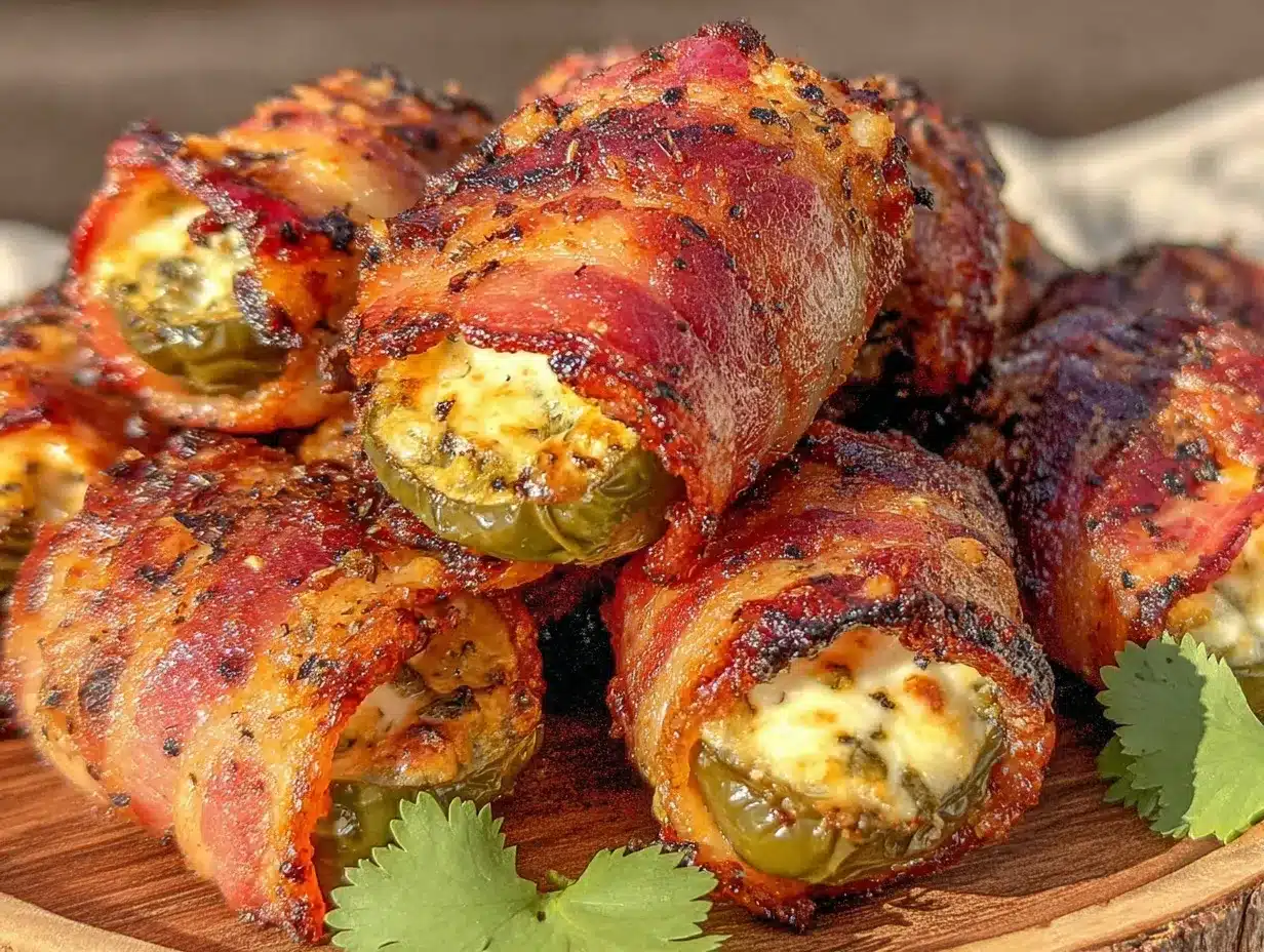 air fryer bacon-wrapped jalapeño poppers preparation steps