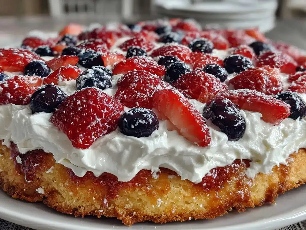 american flag fruit pizza preparation steps