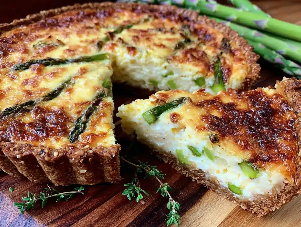 asparagus and gruyère quiche preparation steps