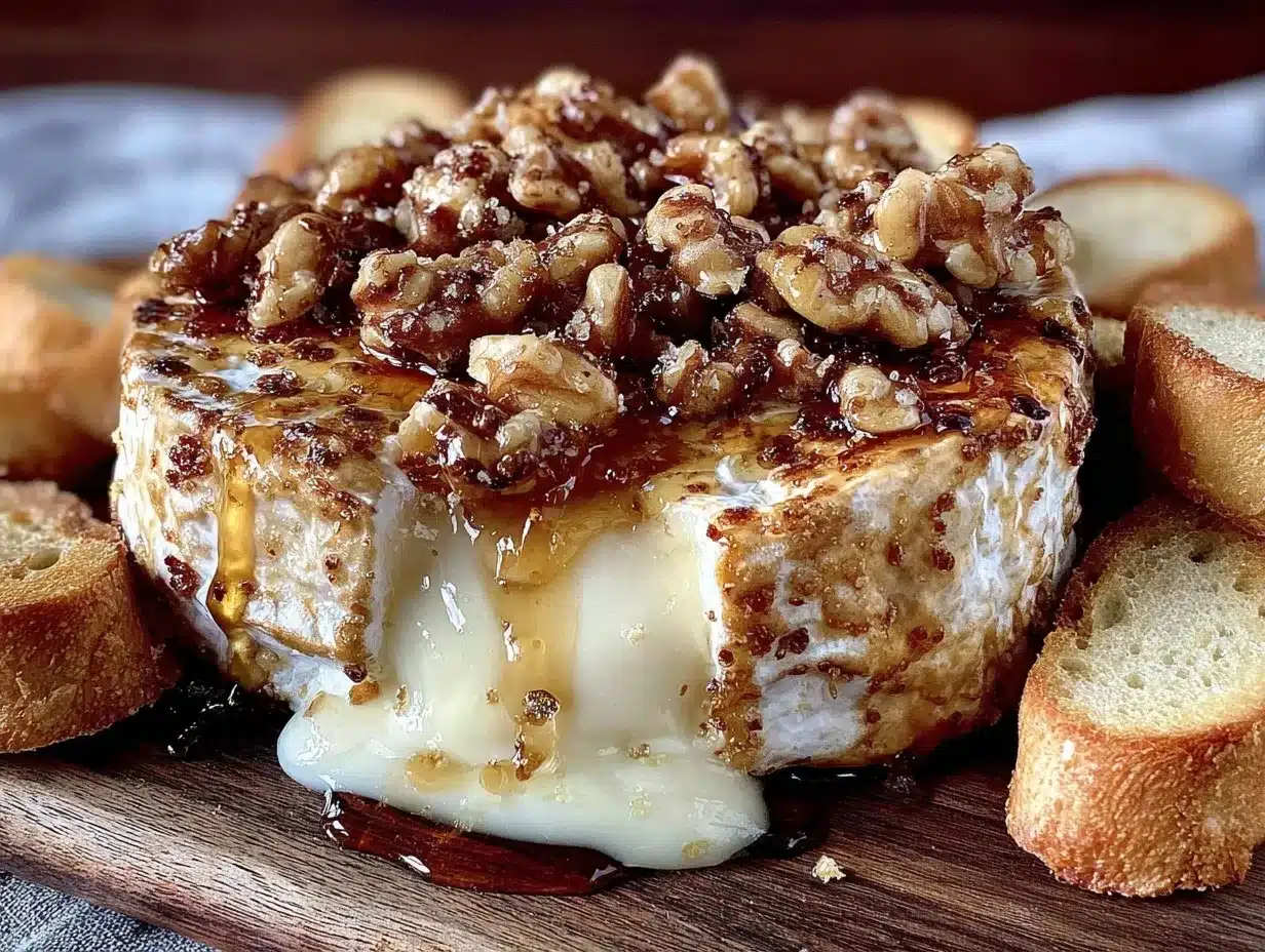 baked brie with honey and toasted walnuts preparation steps