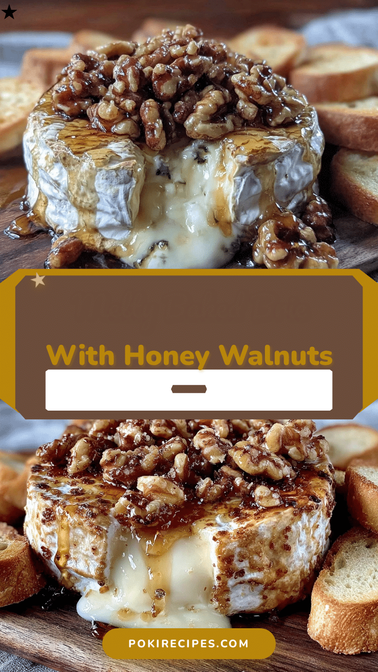 baked brie with honey and toasted walnuts recipe