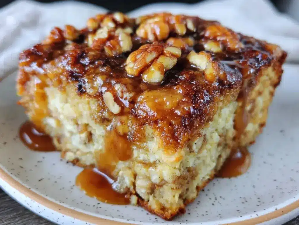 banana bread baked oatmeal - featured image