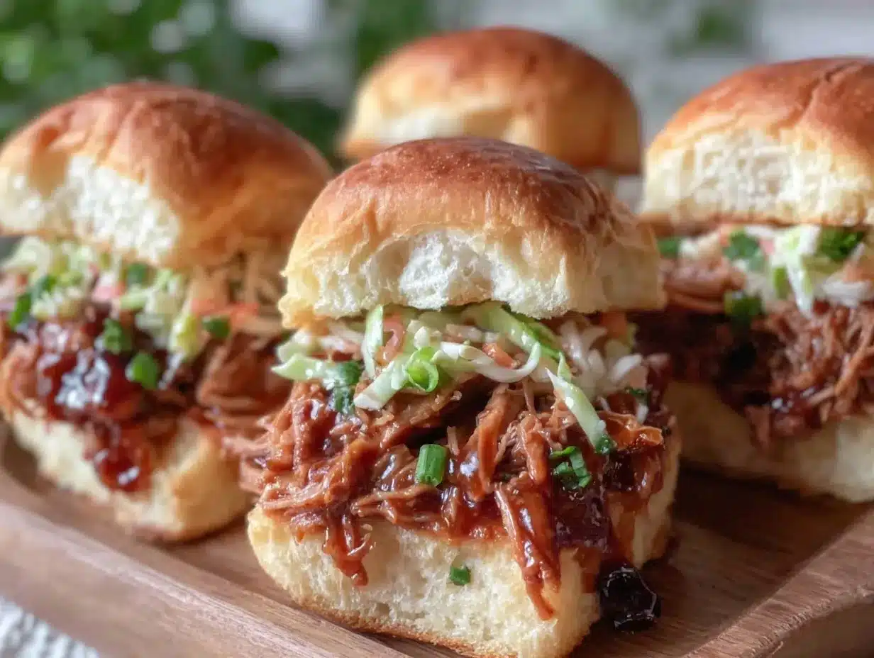 BBQ pulled pork sliders preparation steps
