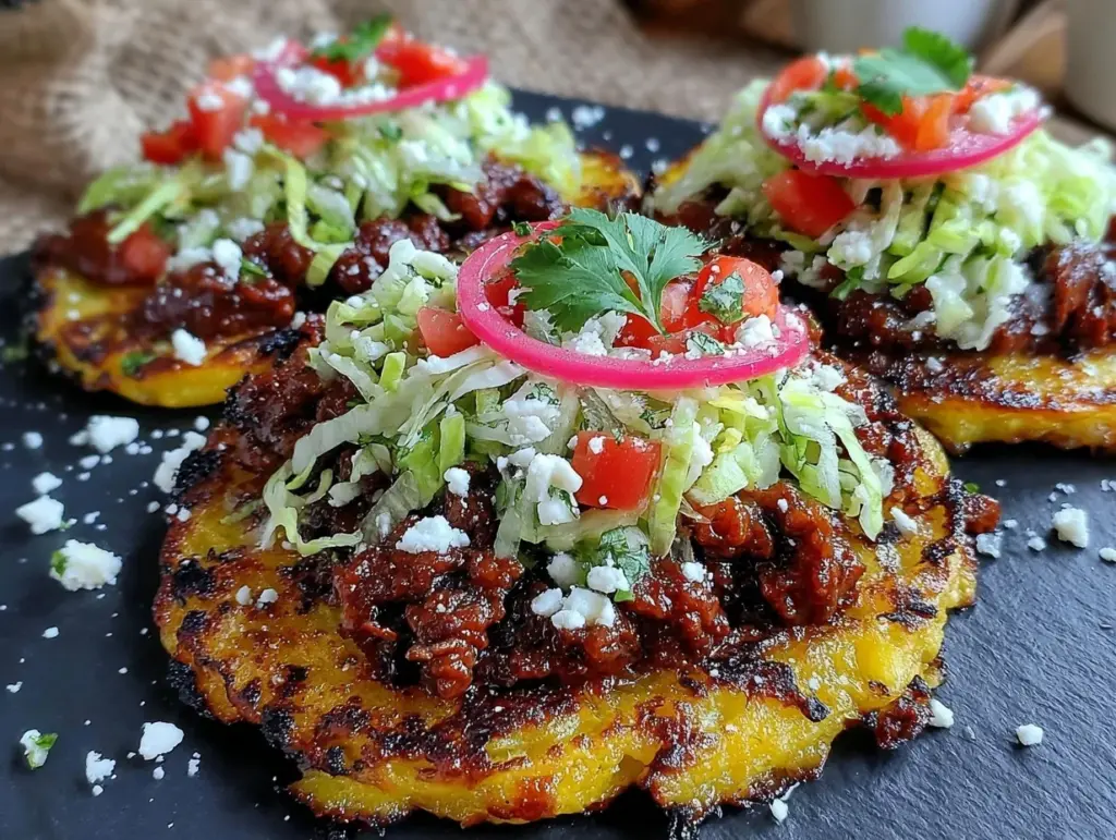 blackstone griddle smash tacos - featured image