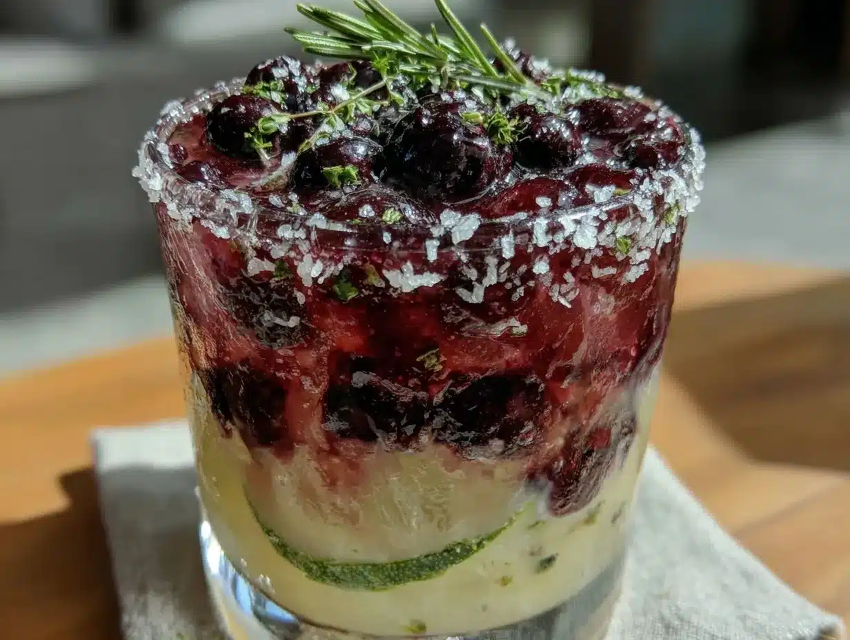 blueberry lemonade mocktail preparation steps