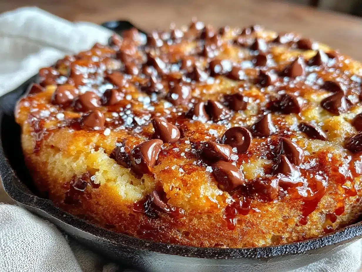 brown butter chocolate chip skillet cookie preparation steps