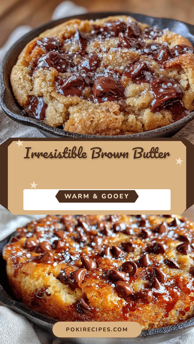 brown butter chocolate chip skillet cookie recipe