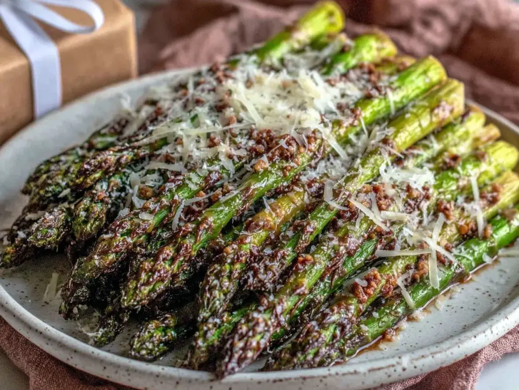 brown butter roasted asparagus - featured image