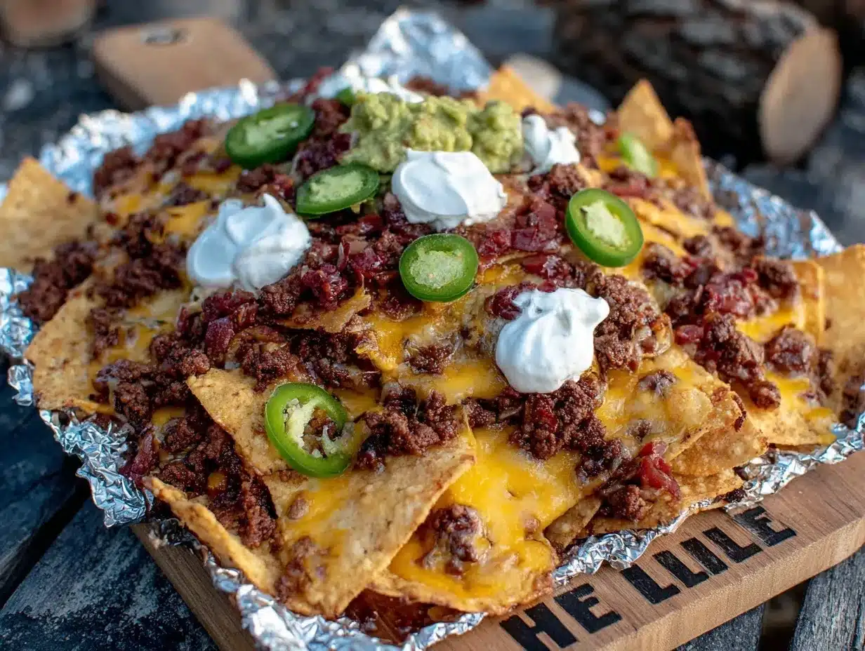 campfire foil packet nachos preparation steps