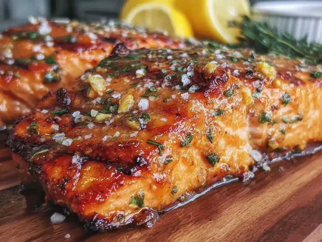 cedar plank grilled salmon - featured image