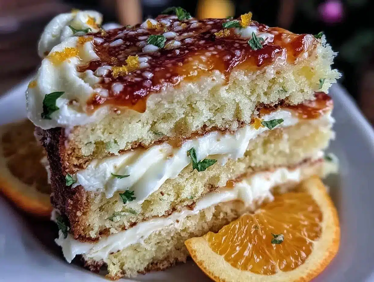 champagne mimosa cake preparation steps