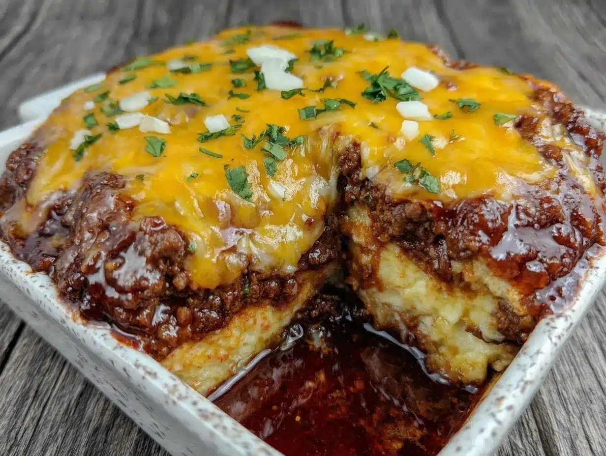 cheesy beef enchilada casserole preparation steps