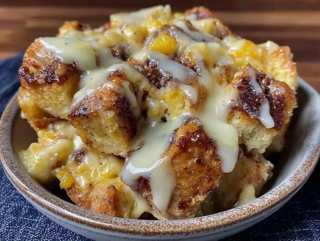 cinnamon roll bread pudding preparation steps