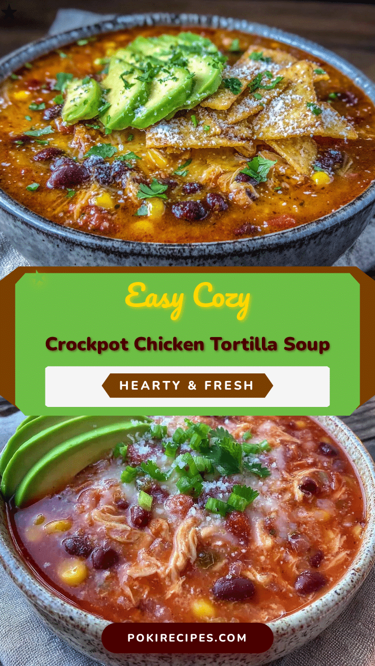 cozy crockpot chicken tortilla soup recipe
