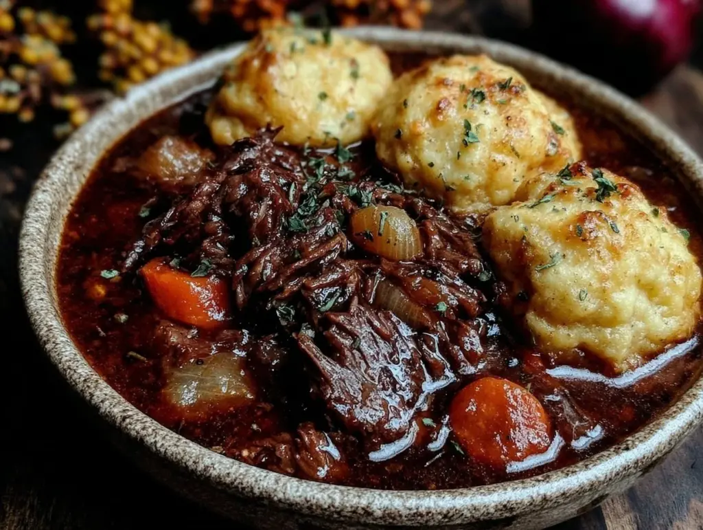 Cozy Guinness Beef Stew with Herbed Dumplings - featured image