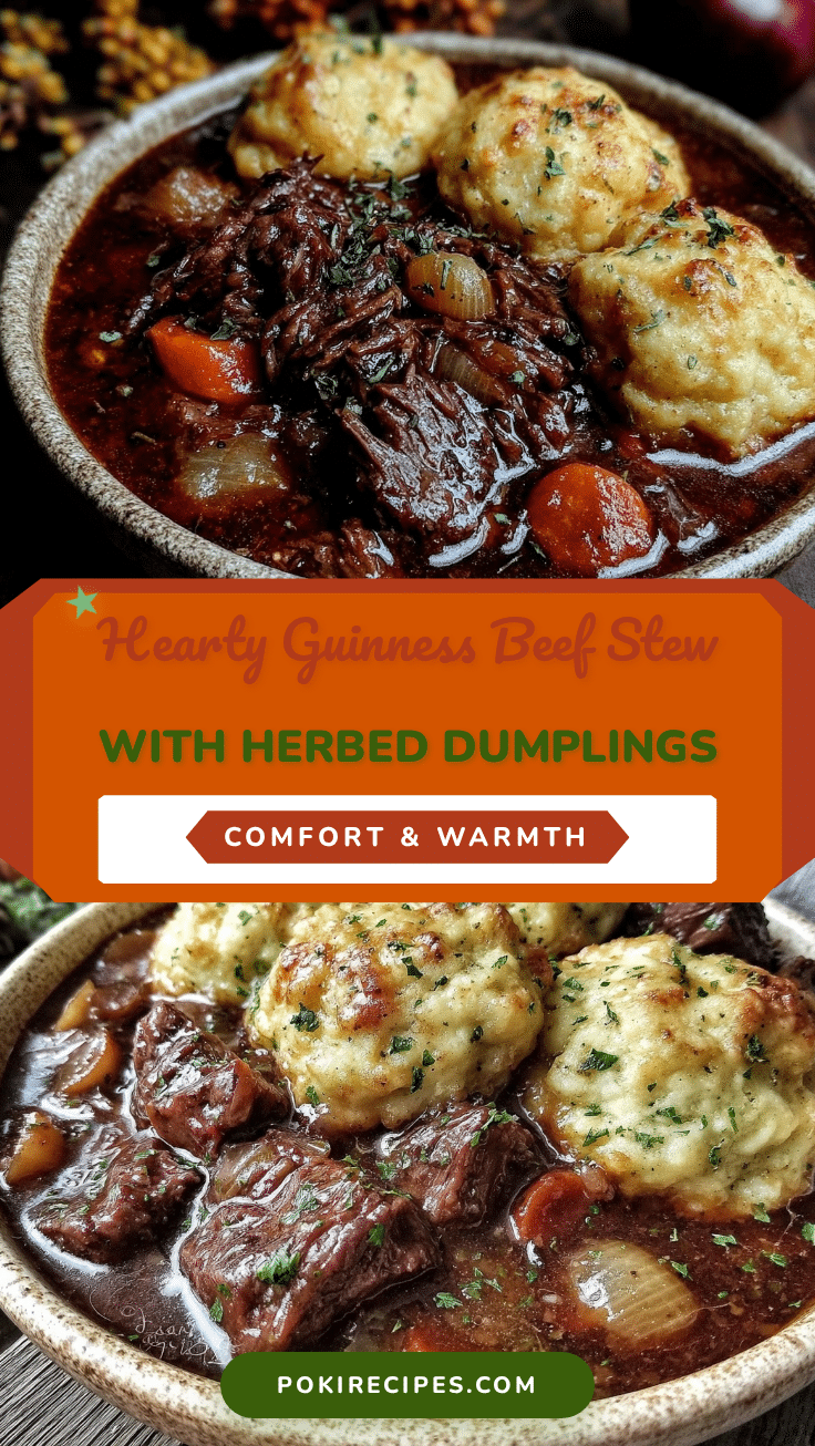 Cozy Guinness Beef Stew with Herbed Dumplings recipe