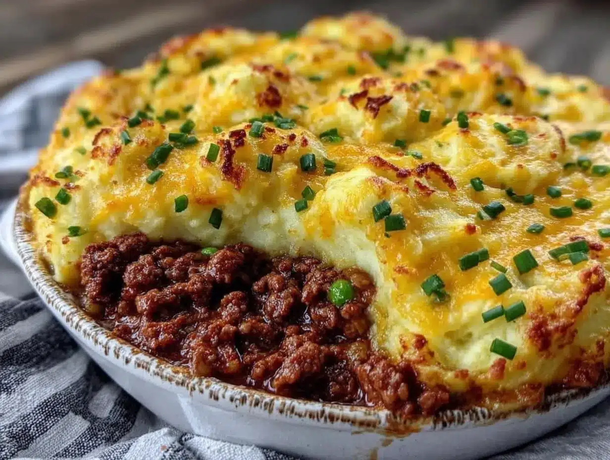cozy shepherd’s pie with cheddar chive mash preparation steps