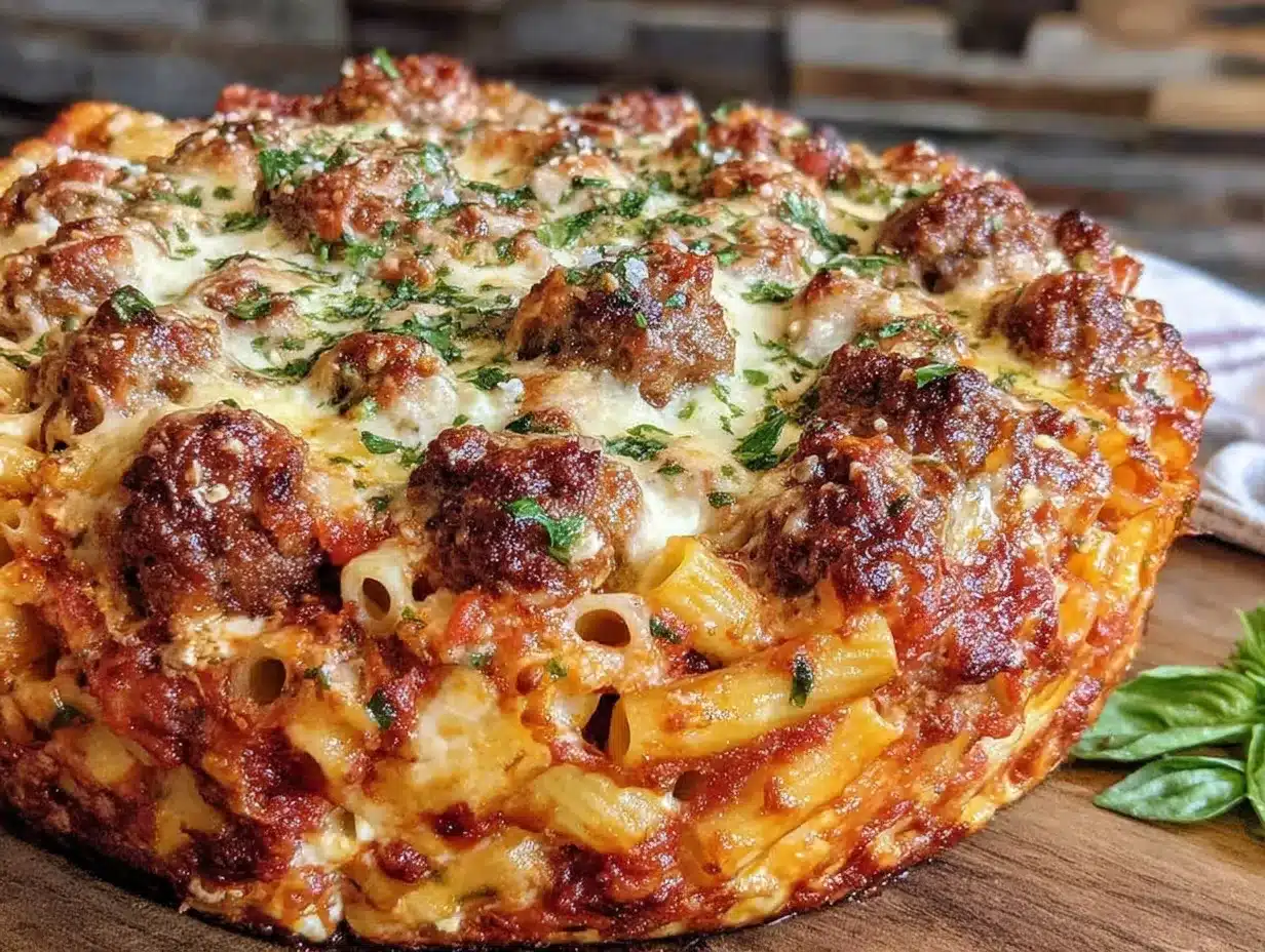 creamy baked ziti with italian sausage and ricotta preparation steps