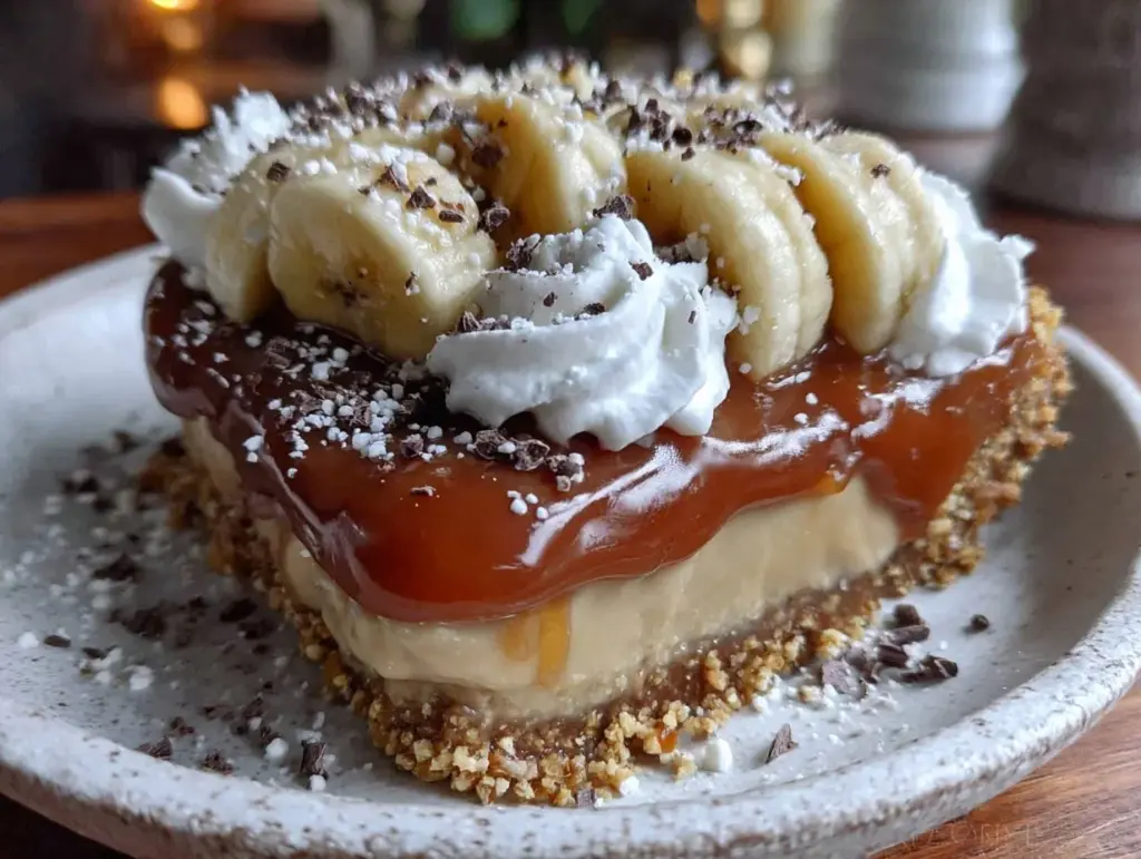 creamy banoffee pie - featured image