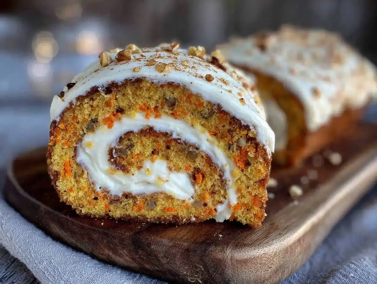 creamy carrot cake swiss roll preparation steps