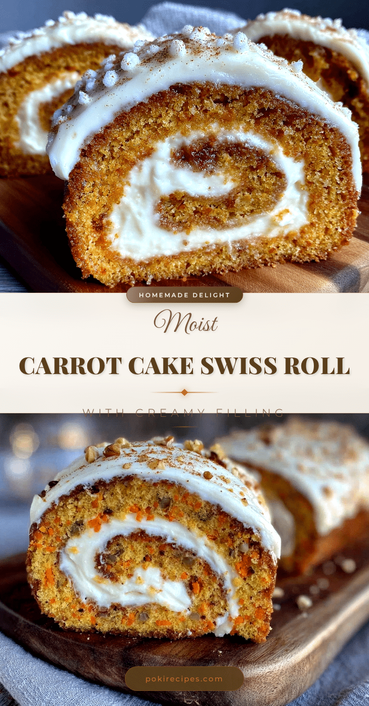 creamy carrot cake swiss roll recipe