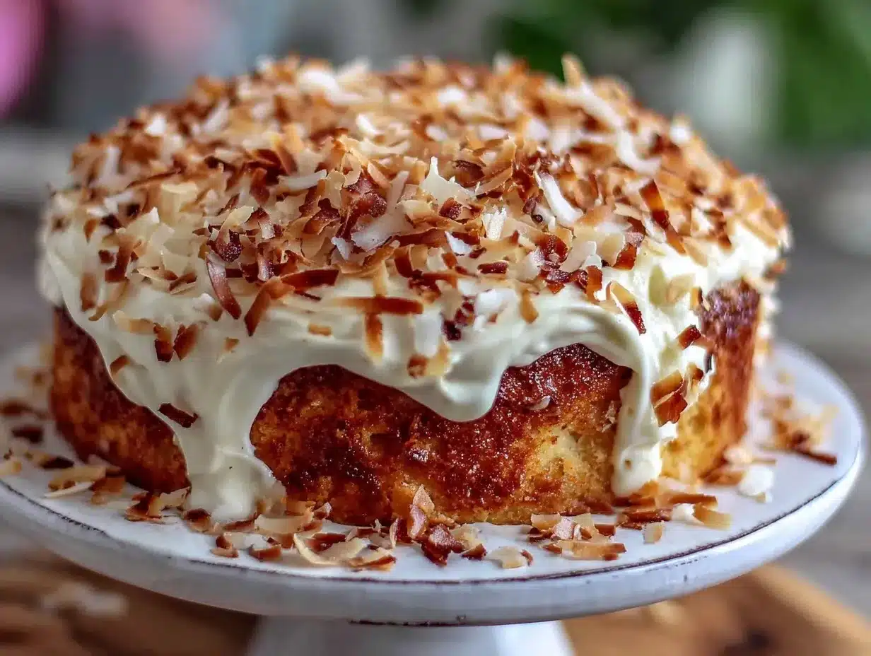 creamy coconut cream poke cake preparation steps