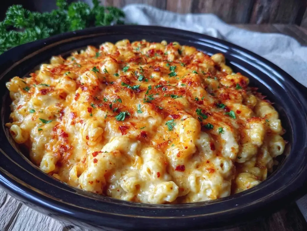 creamy crockpot mac and cheese - featured image