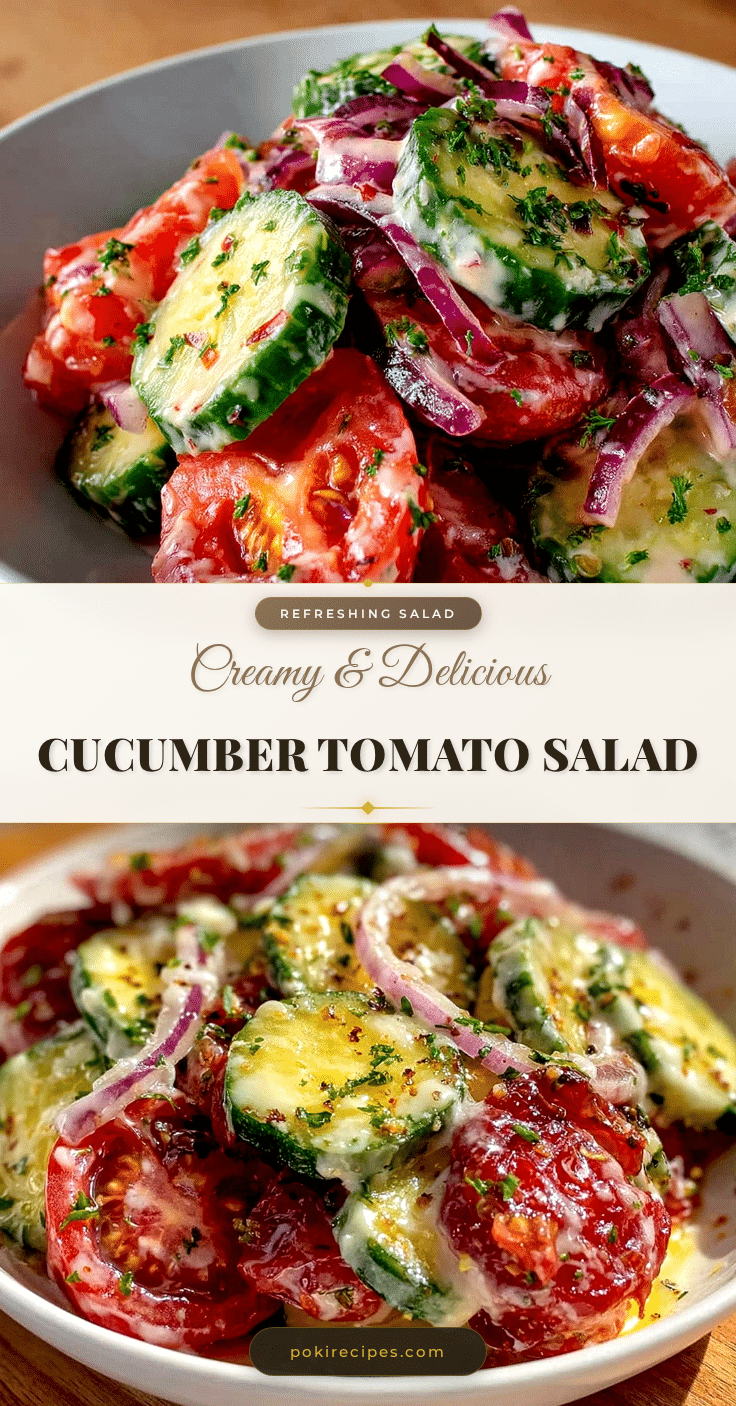 creamy cucumber tomato salad recipe