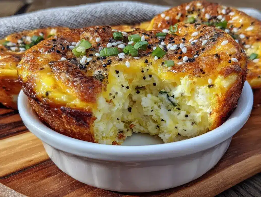 creamy everything bagel egg bites - featured image