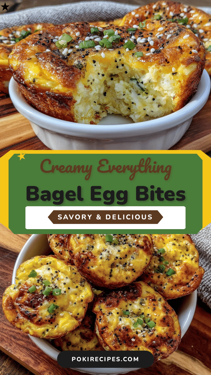 creamy everything bagel egg bites recipe