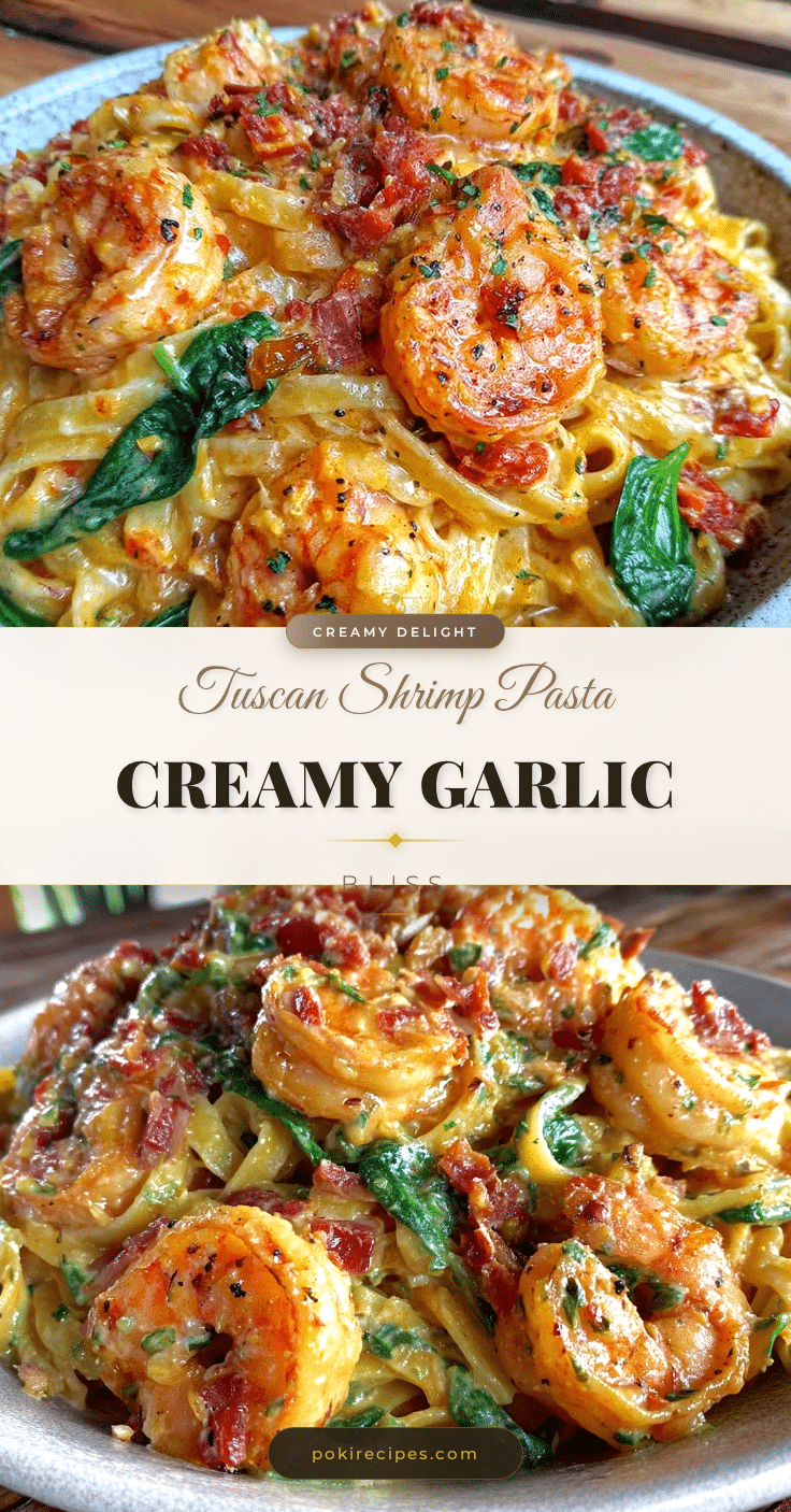 creamy garlic tuscan shrimp pasta recipe