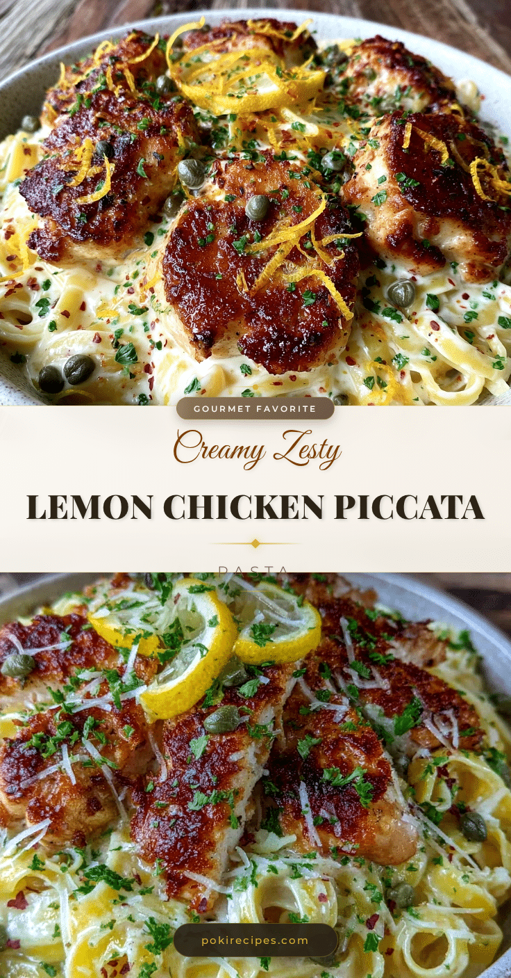 creamy lemon chicken piccata pasta recipe