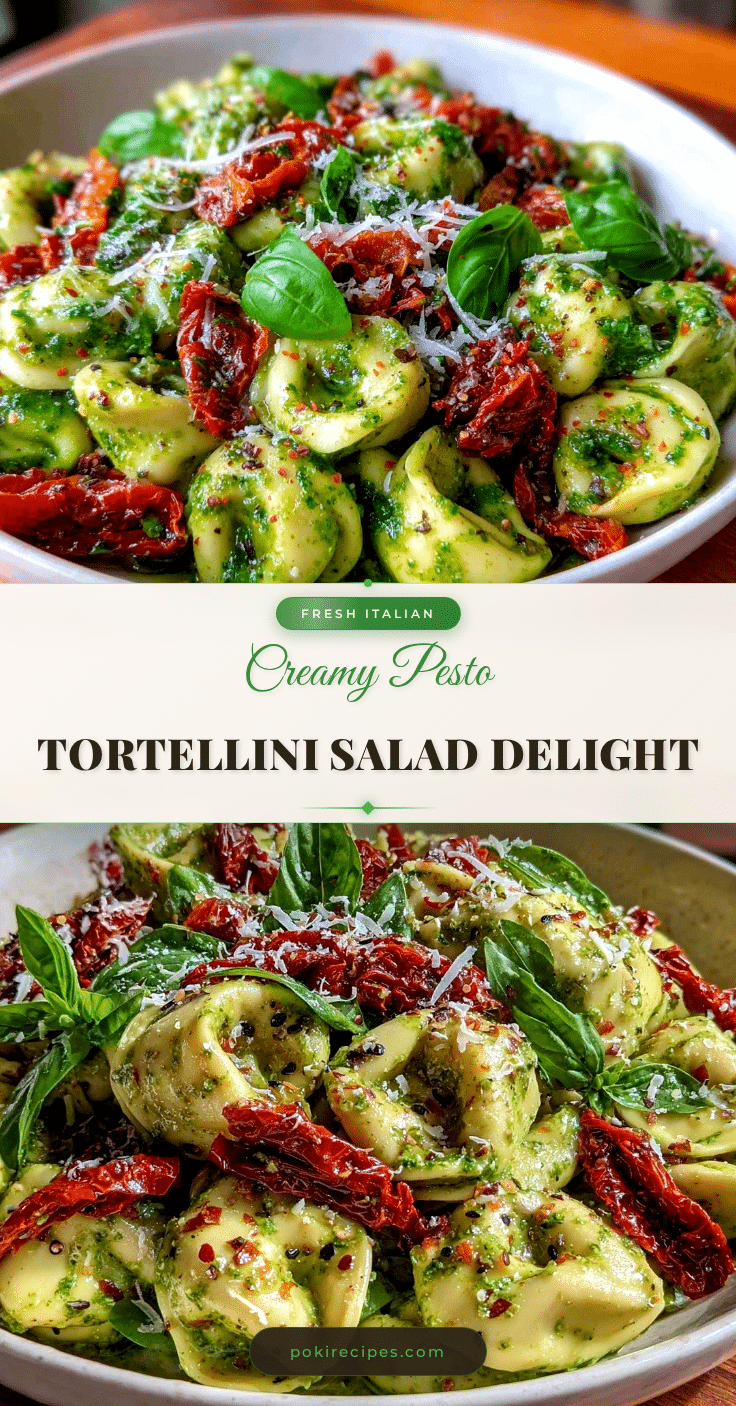 creamy pesto tortellini salad recipe