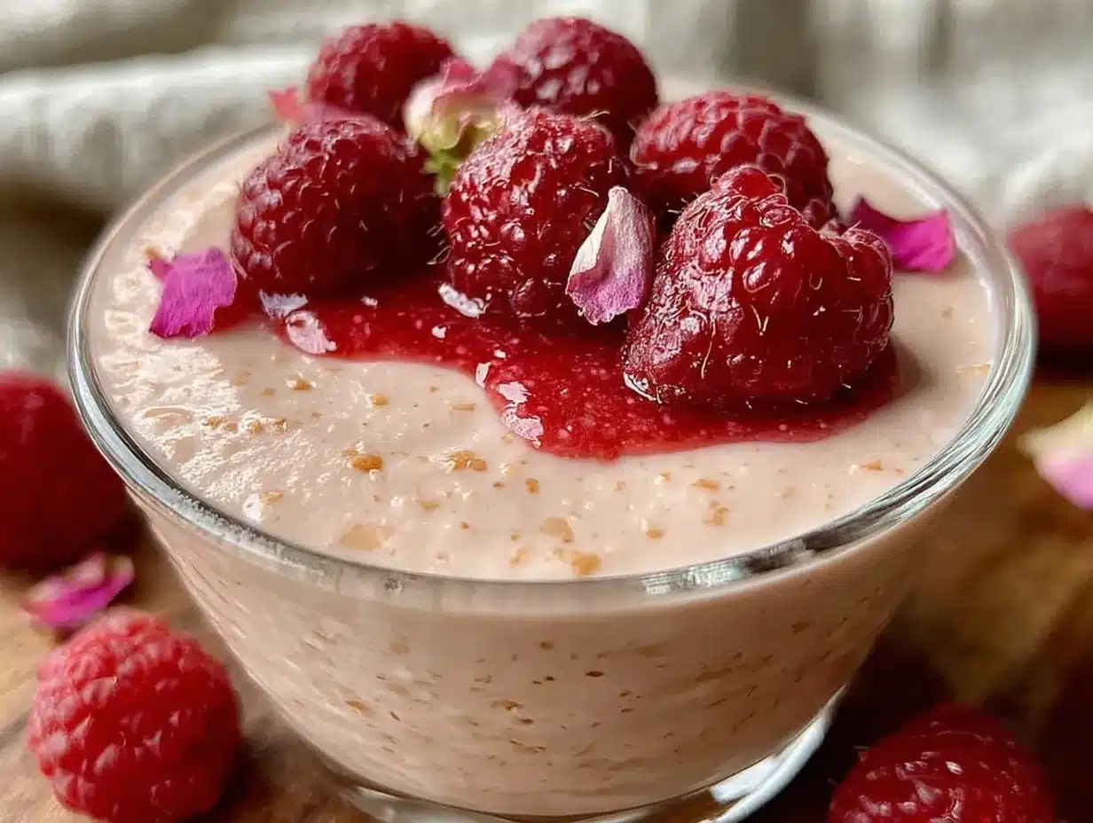 creamy raspberry rose water panna cotta preparation steps