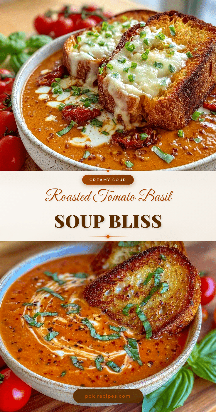 creamy roasted tomato basil soup recipe