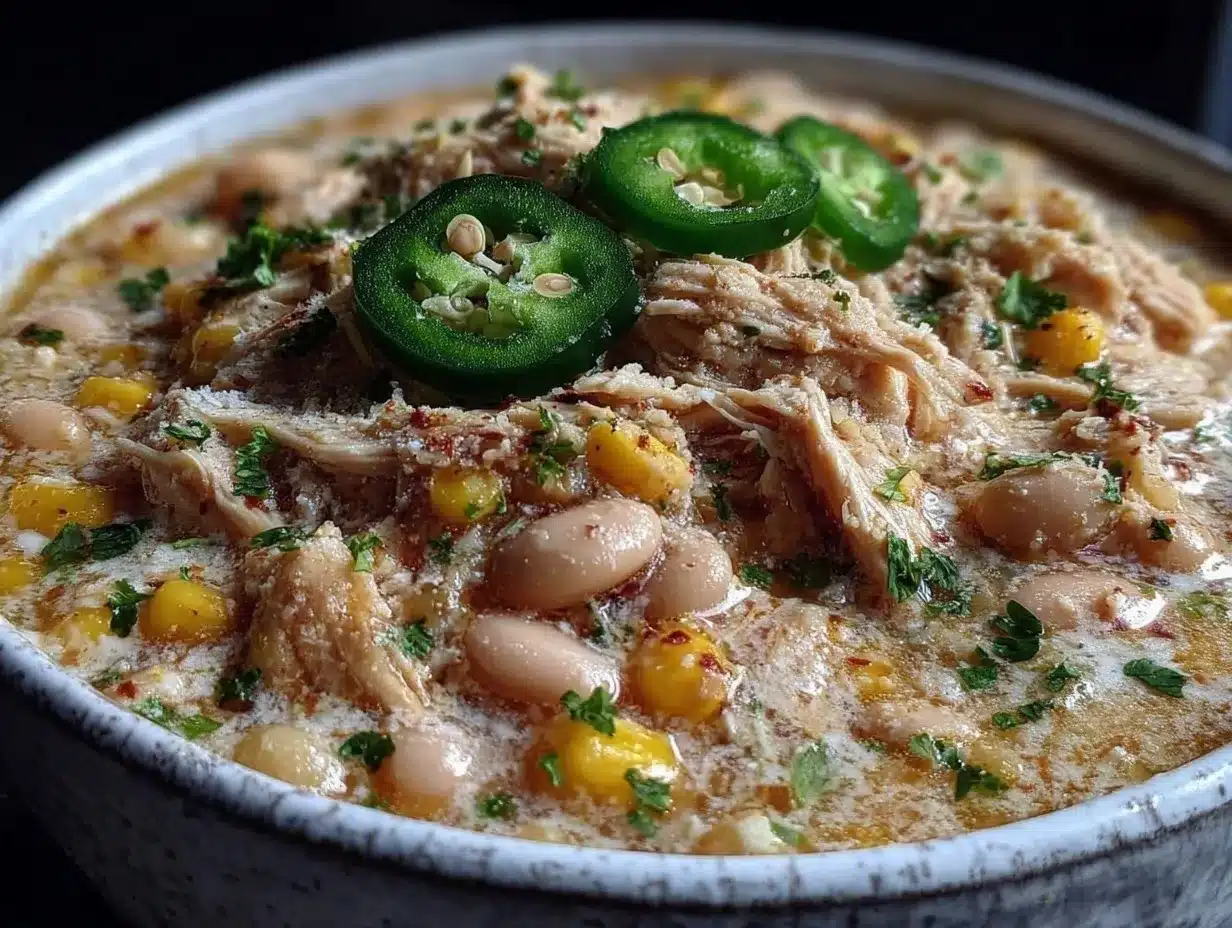 creamy slow cooker white chicken chili preparation steps