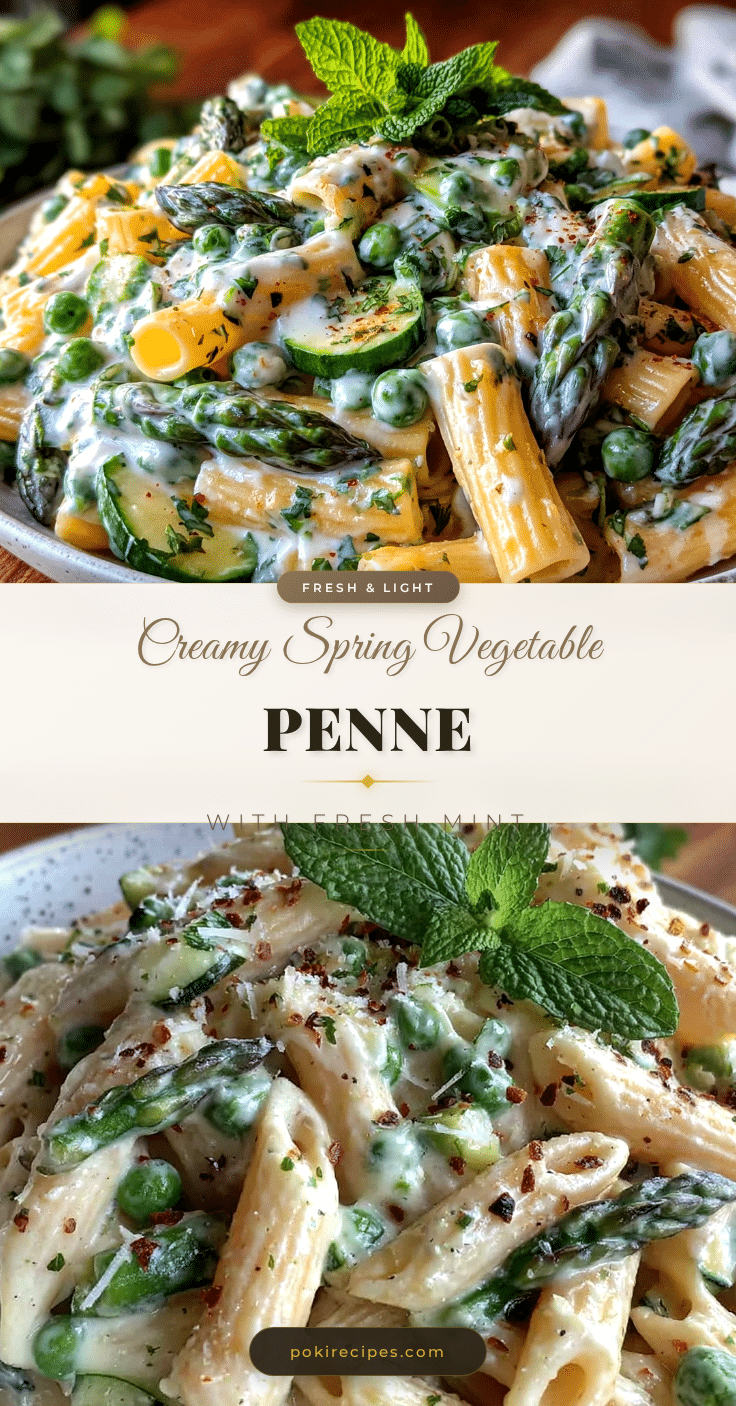 creamy spring vegetable penne recipe
