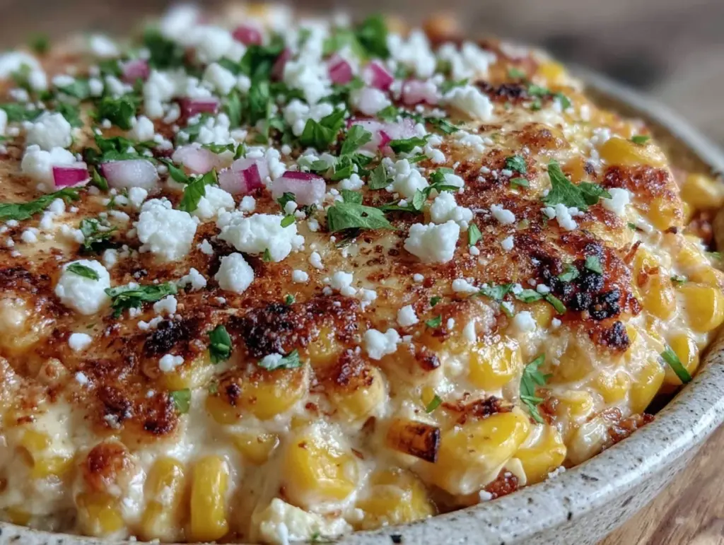 creamy street corn elote dip - featured image
