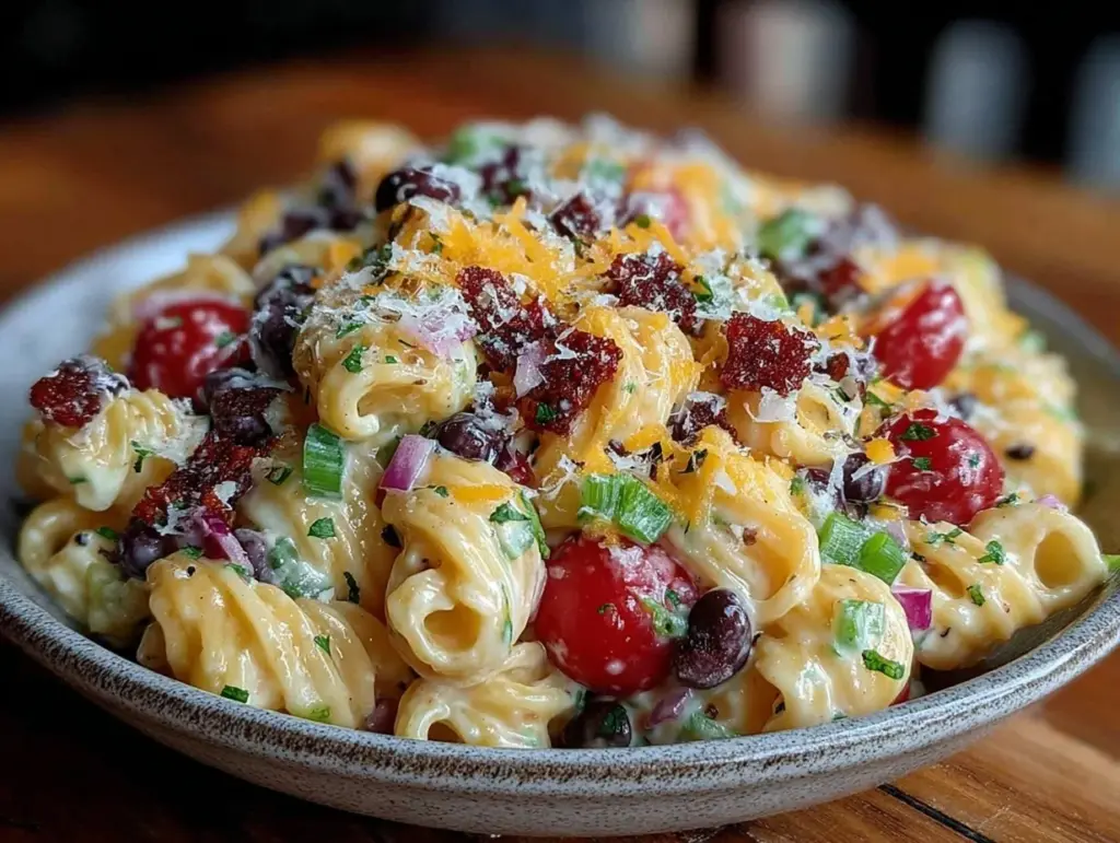 creamy taco ranch pasta salad - featured image