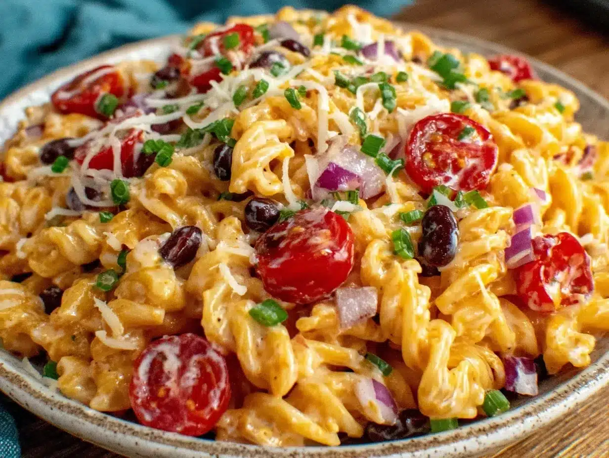 creamy taco ranch pasta salad preparation steps