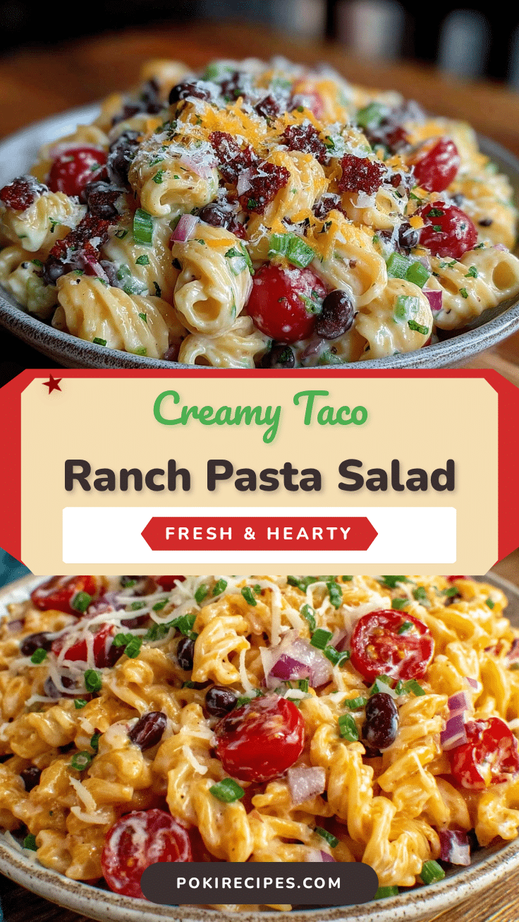 creamy taco ranch pasta salad recipe