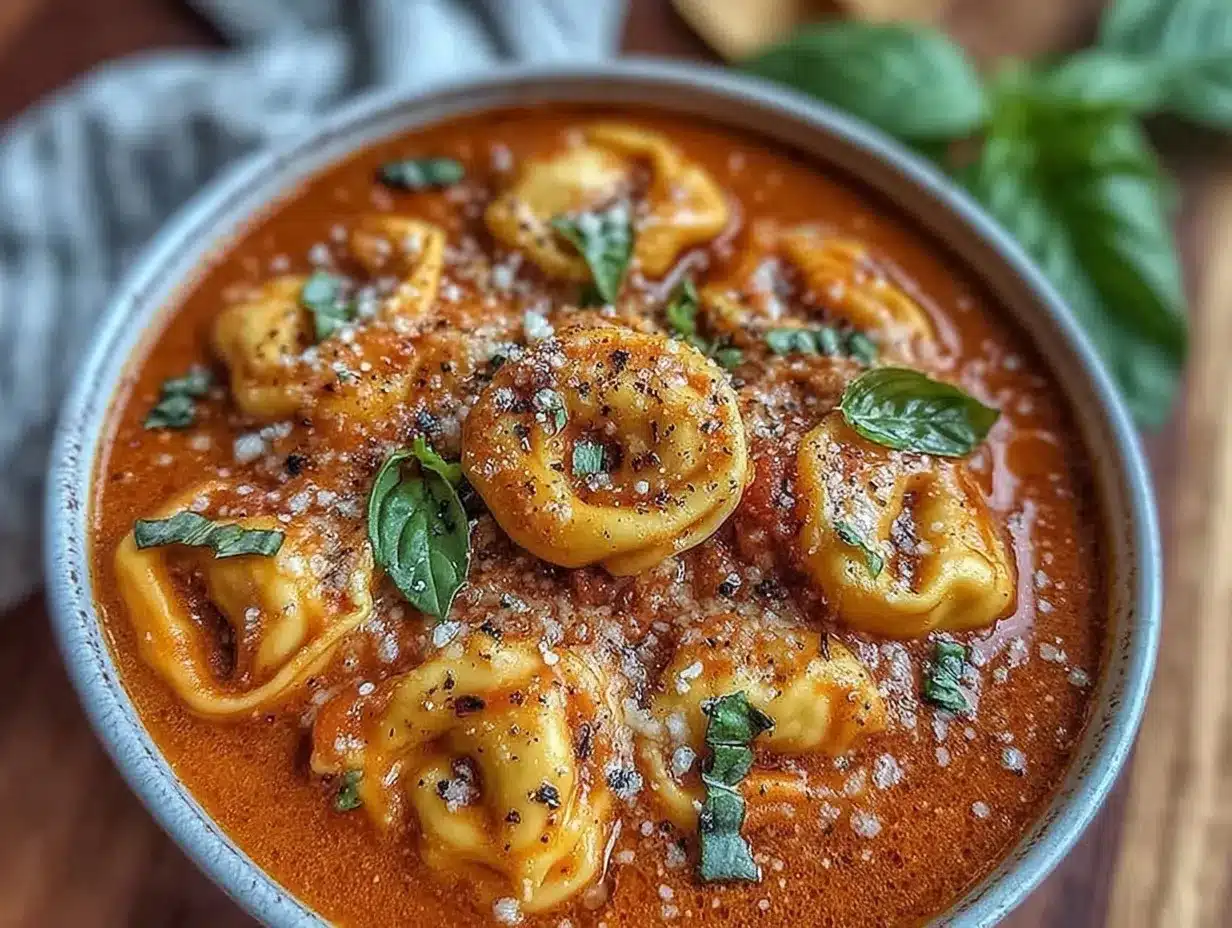 creamy tomato tortellini soup preparation steps