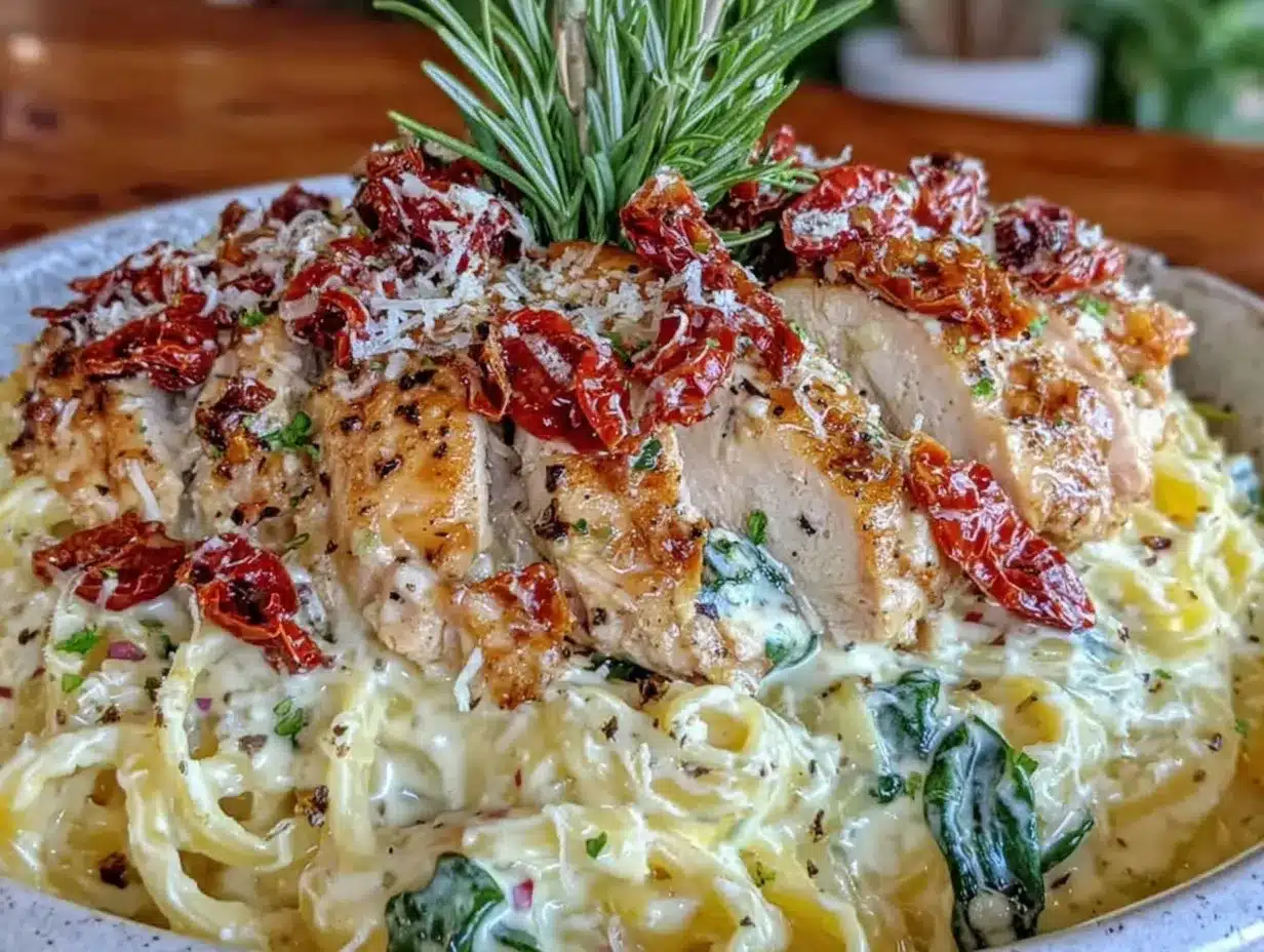 creamy tuscan chicken pasta preparation steps
