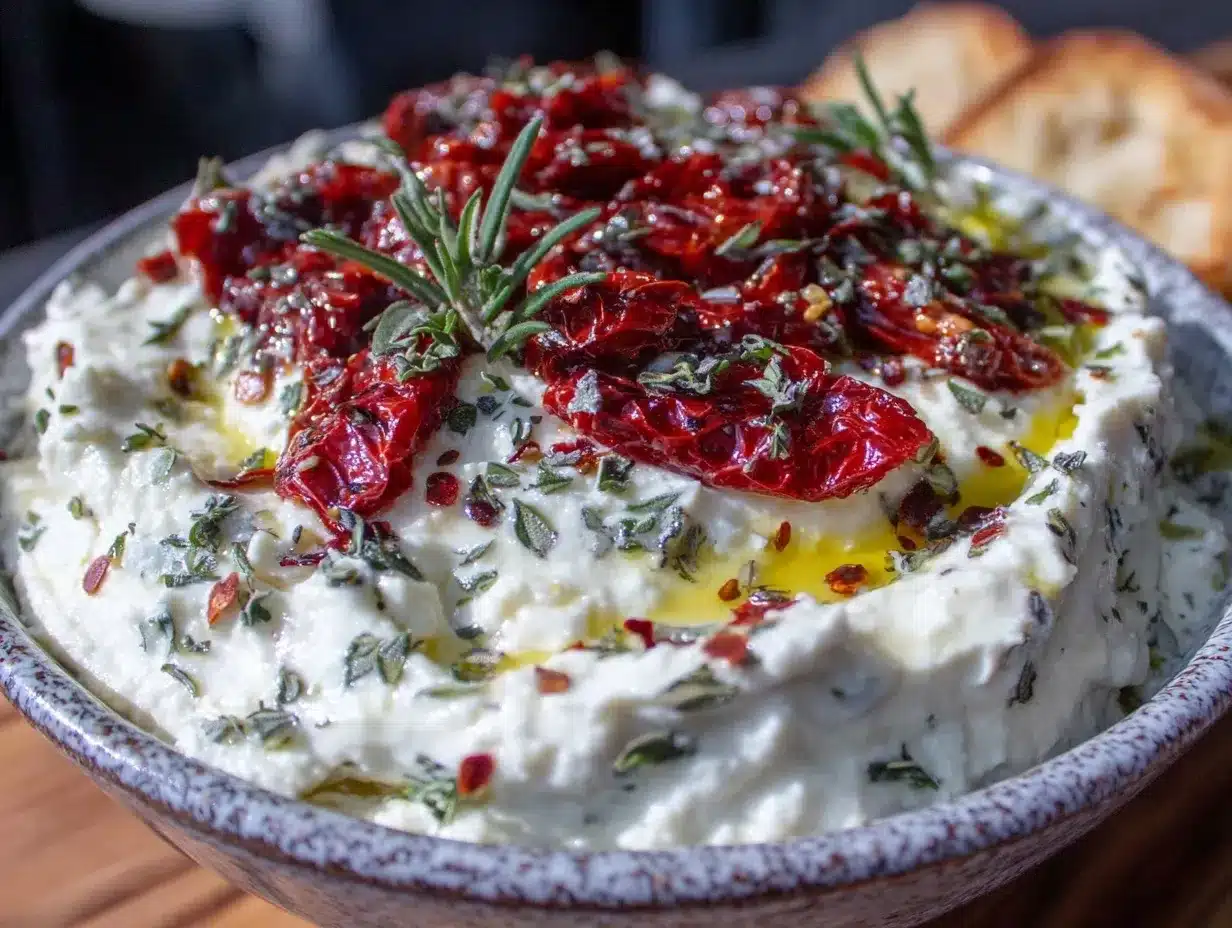 creamy whipped feta dip preparation steps