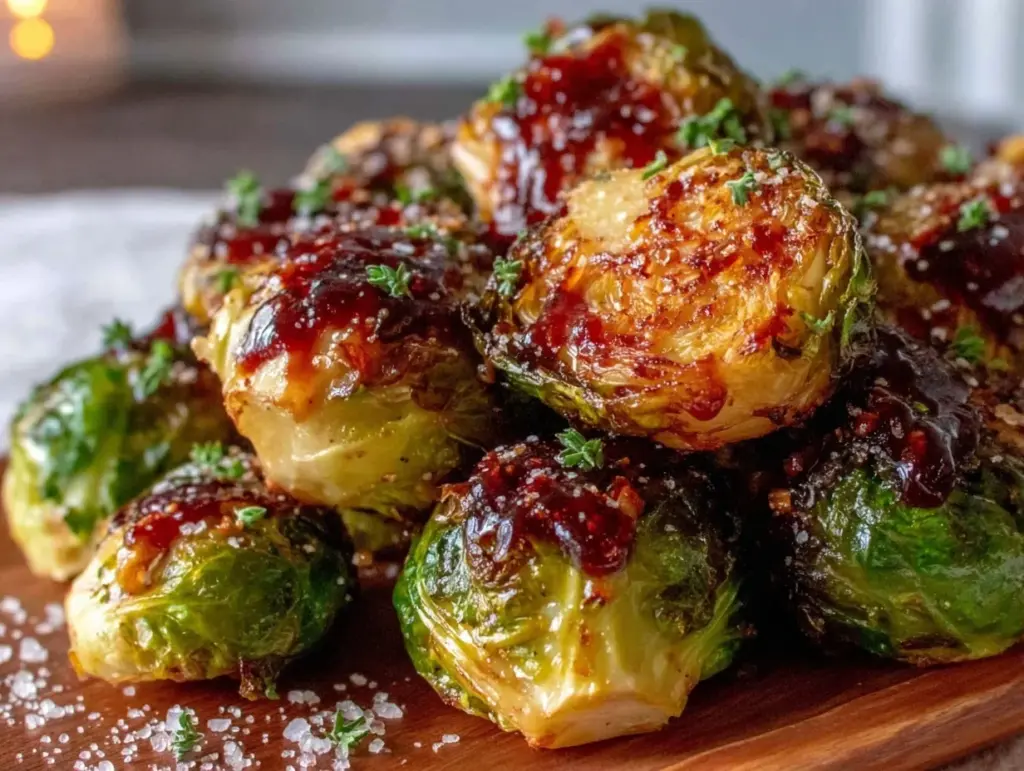 crispy air fryer brussels sprouts - featured image